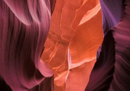 purple and orange canyon walls